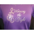 Rhinestone Cancer Survivors Shirt  (Winning The Fight)